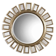 Cyrus Round Silver Mirror - Click Image to Close